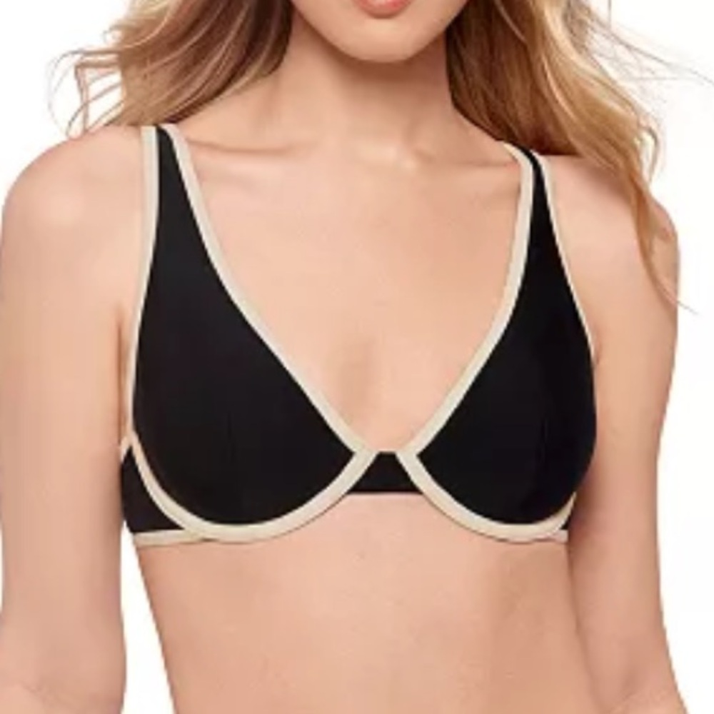 Salt +Cove Black Underwire Bikini Top Size Small